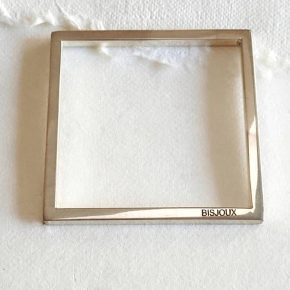 Bisjoux | Brass Quad Square Bangle in Silver